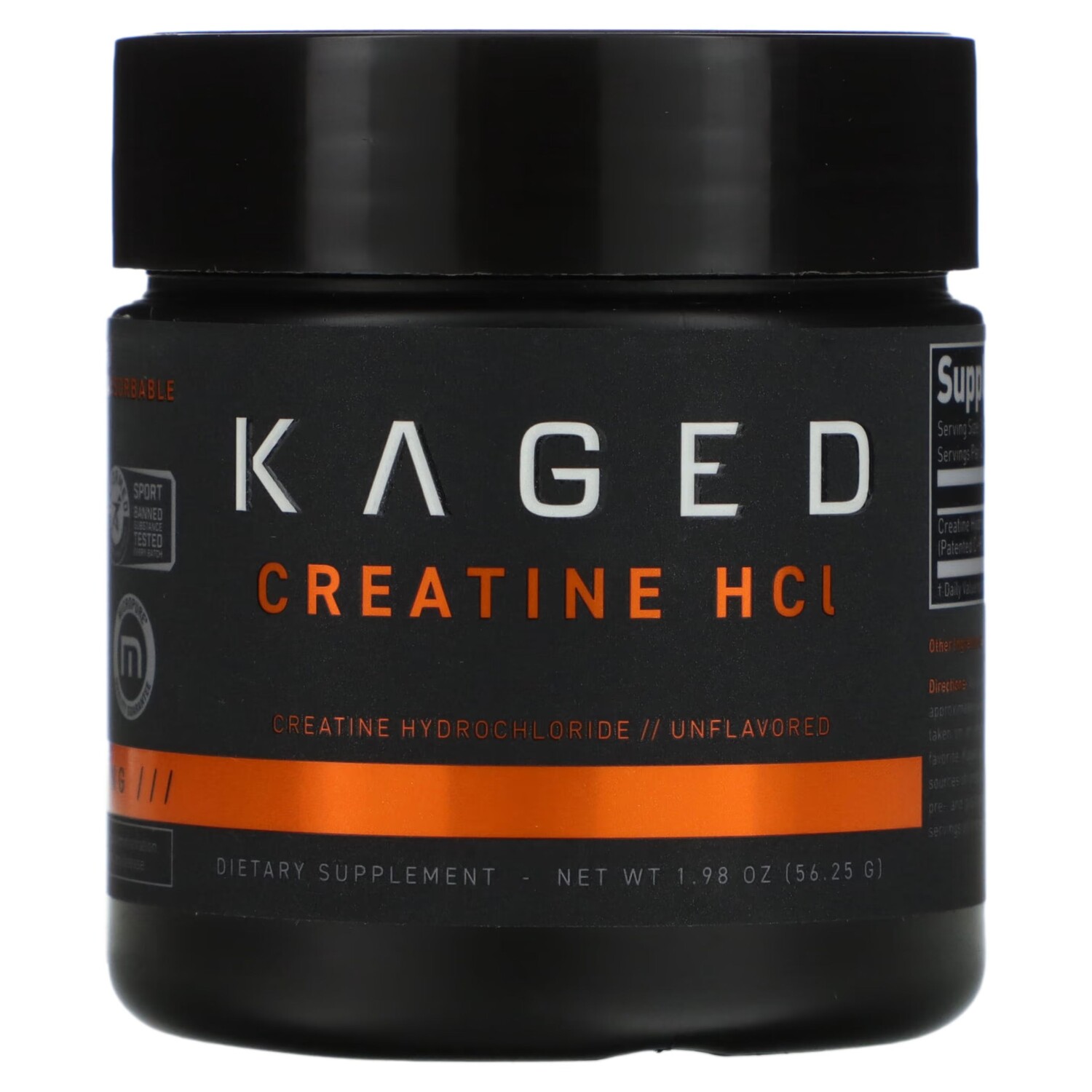 

Креатин HCl, без вкуса, 1,98 унции (56,25 г) Kaged