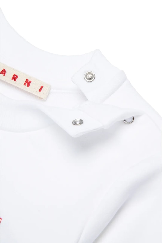 Хлопковая толстовка для малышей MS319B SWEAT-SHIRT Marni, белый — фото 4