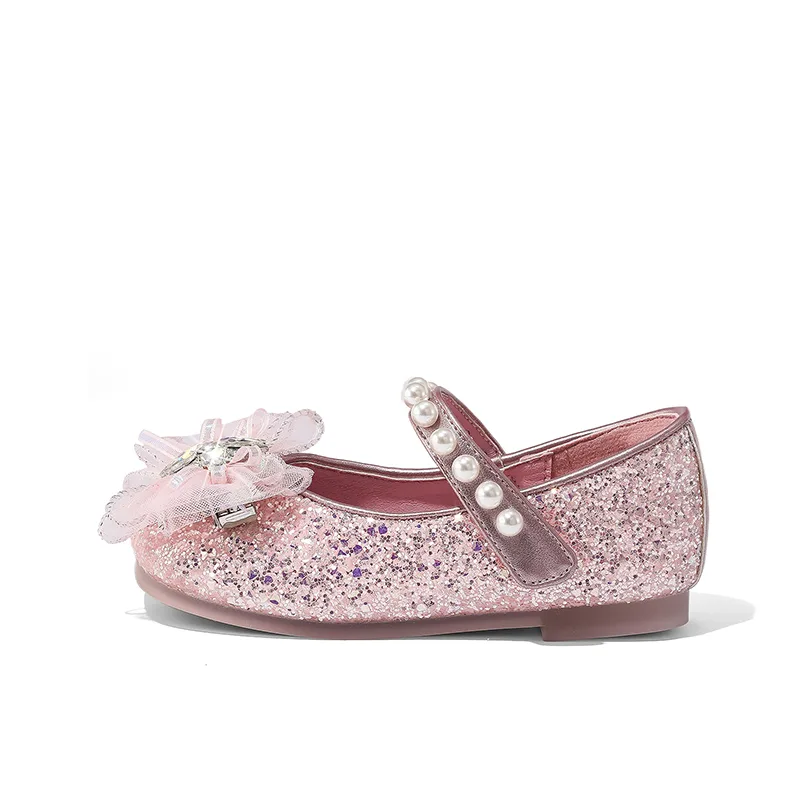 Детские кожаные туфли ABC DOUKIDS Low top ABCdoukids, розовый