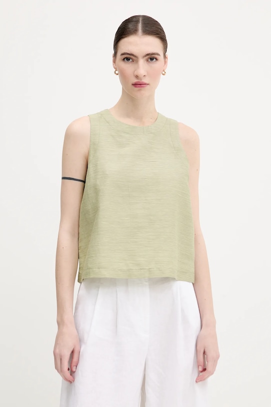 

Блузка с добавлением льна United Colors Of Benetton, зеленый
