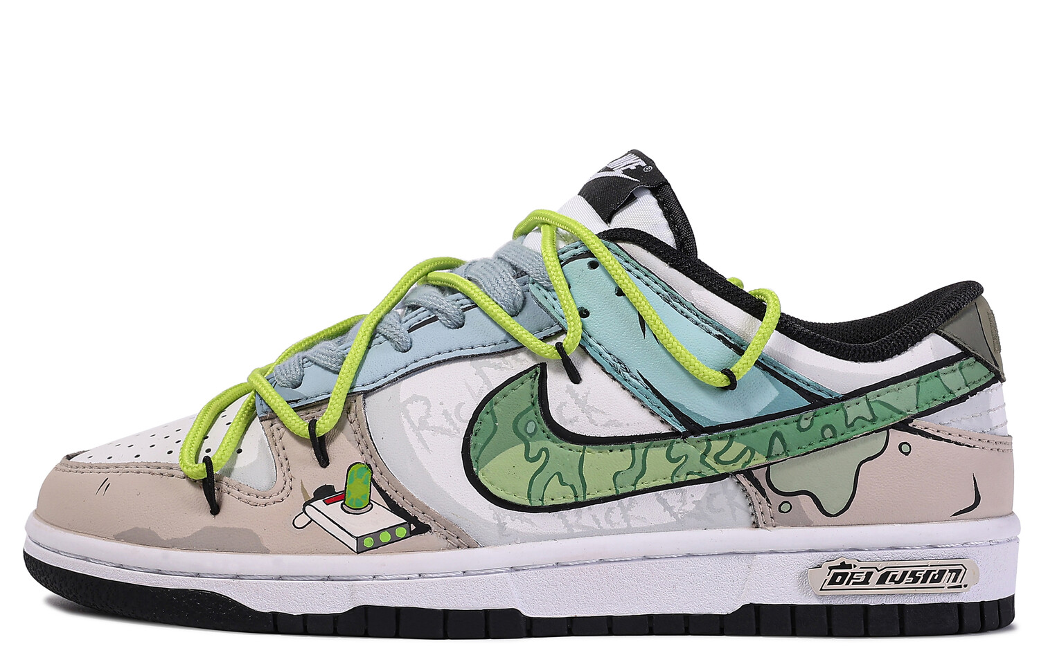 

Кроссовки Nike Dunk Skateboarding Shoes Women's Low-top Brown/green/blue, коричневый
