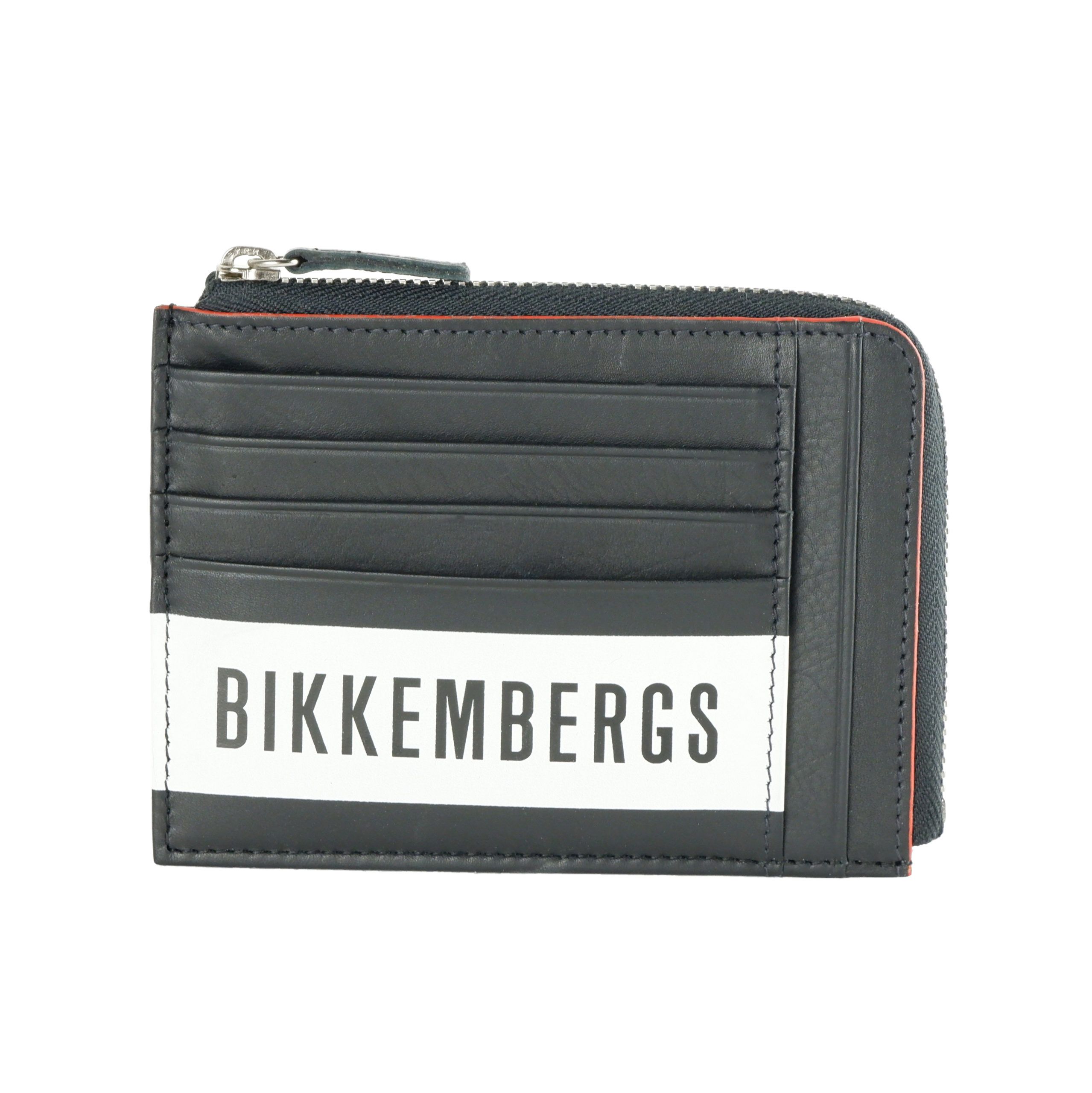 

Элегантный черный чехол для карт с карманом на молнии Bikkembergs