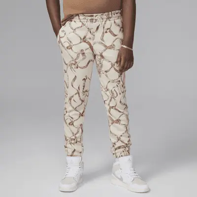 

Брюки Jordan Big Kids' Brooklyn Fleece Printed Pants, цвет Legend Light Brown