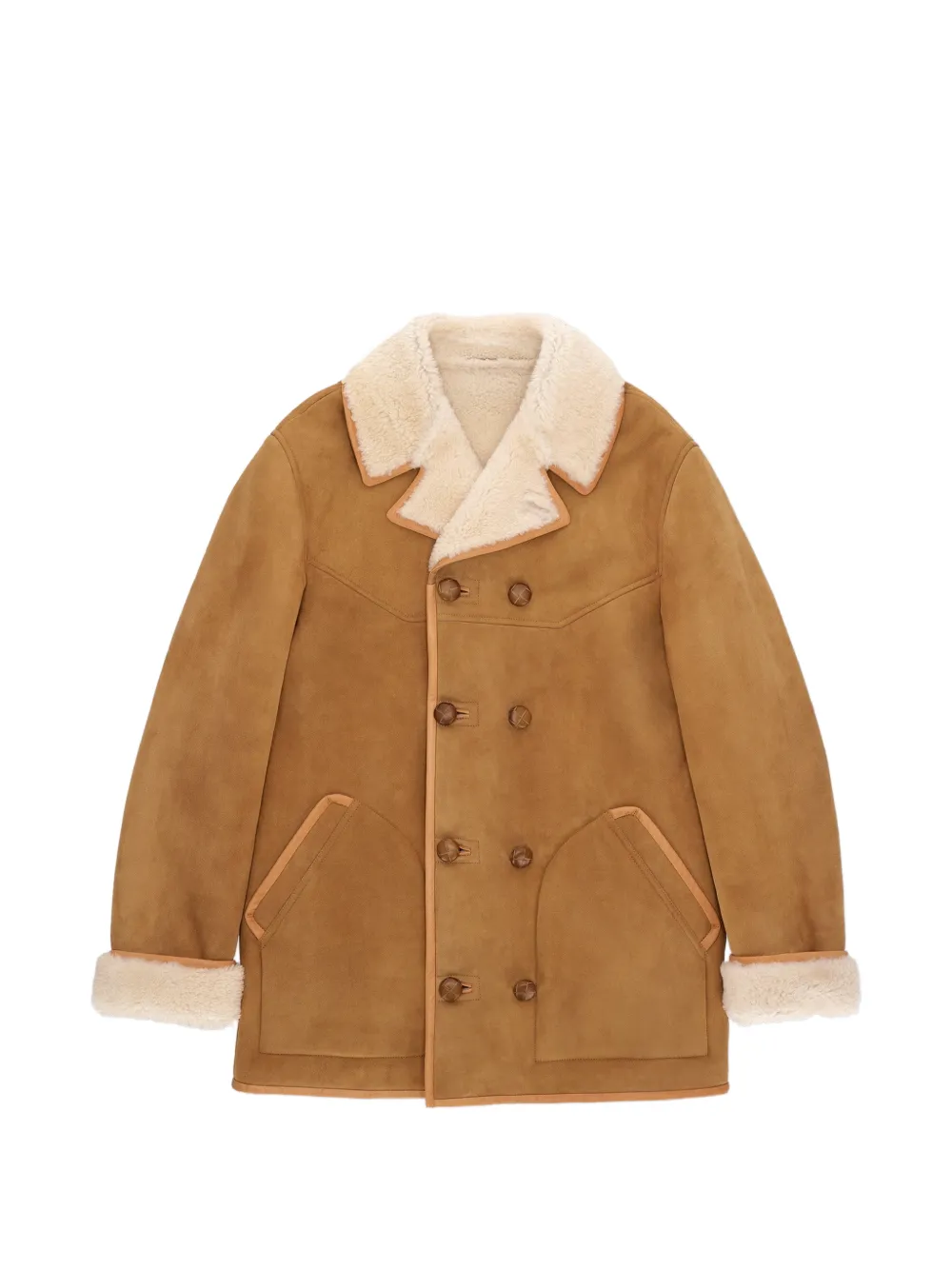 

Двубортная дубленка Fortela, коричневый