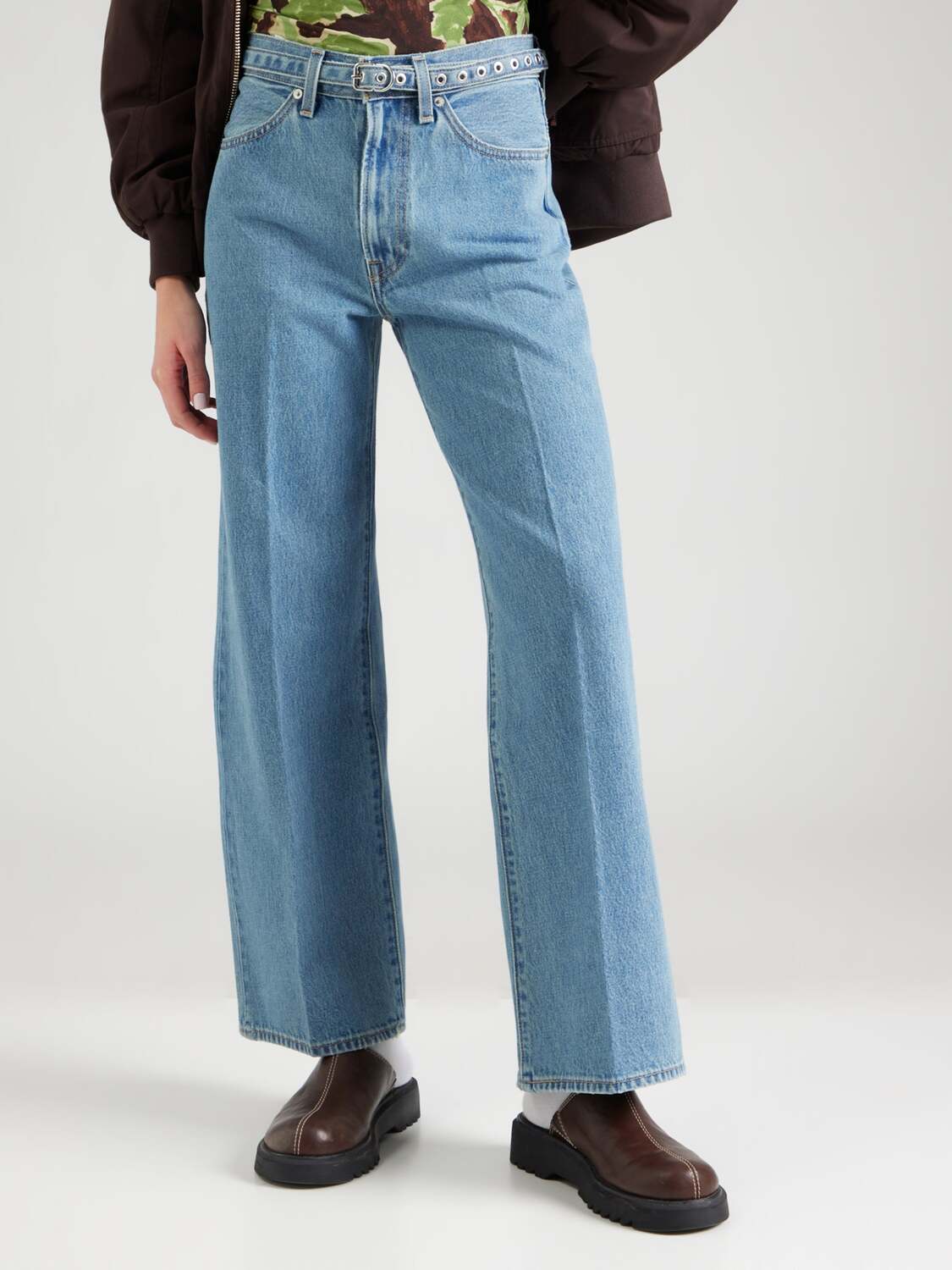 LEVI'S  Джинсы с широкими штанинами 'Ribcage Wide Leg Belted Jeans' в синем дениме — фото 3