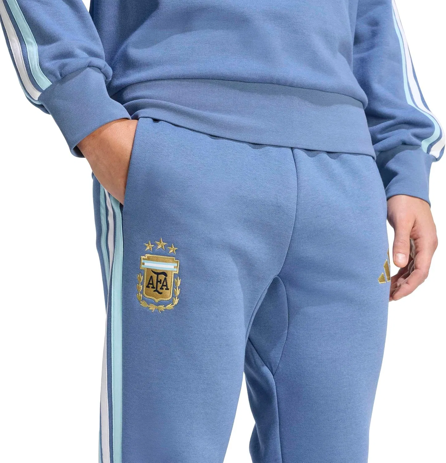 Мужские флисовые брюки adidas Argentina Alphaskin — фото 3