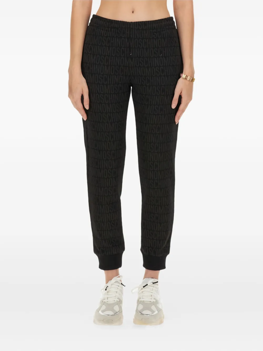 

Спортивные брюки с монограммой Moschino, черный