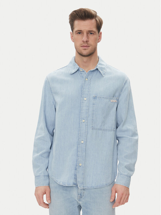 

Джинсовая рубашка стандартный крой J30J327508 Calvin Klein Jeans, синий