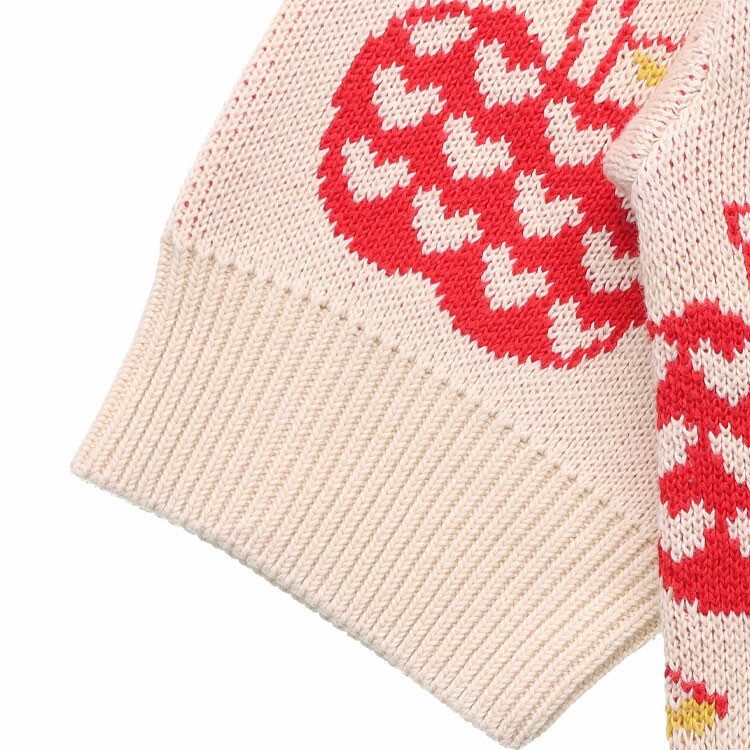 Свитер женский Gucci с принтом, дизайнерский, белый / красный — фото 4