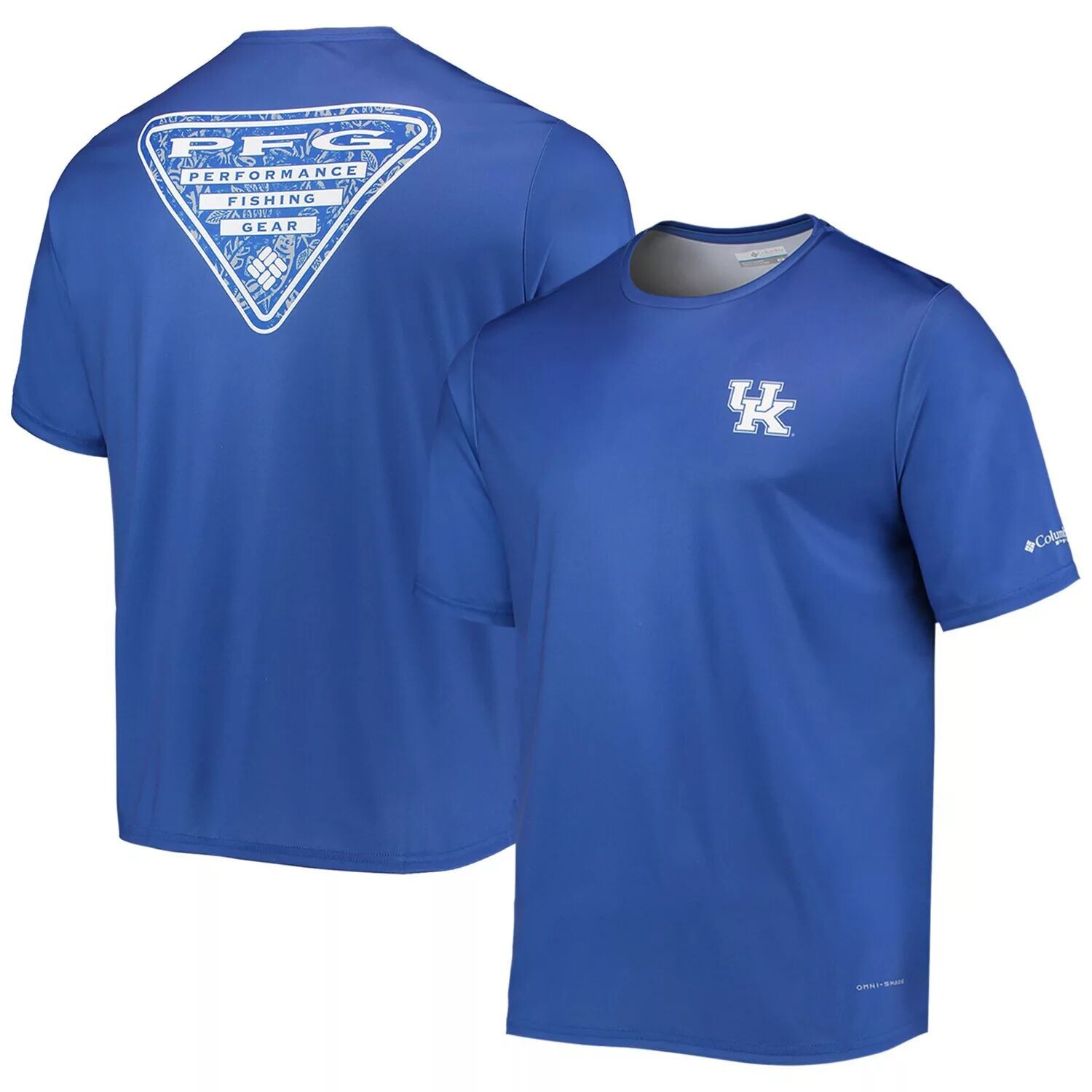 

Мужская футболка Columbia Royal Kentucky Wildcats Terminal Tackle Omni-Shade