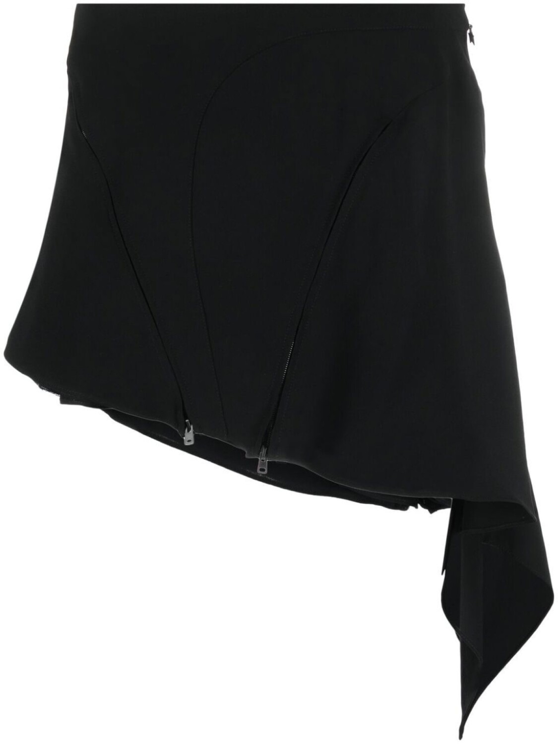 

Mugler юбка мини с драпировкой, черный