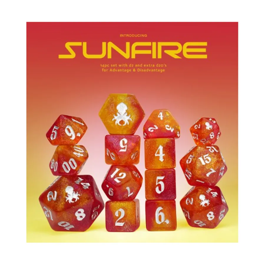 

Набор Poly Set — Sunfire с серебром (14), Poly Sets - Assorted (Kraken Dice)