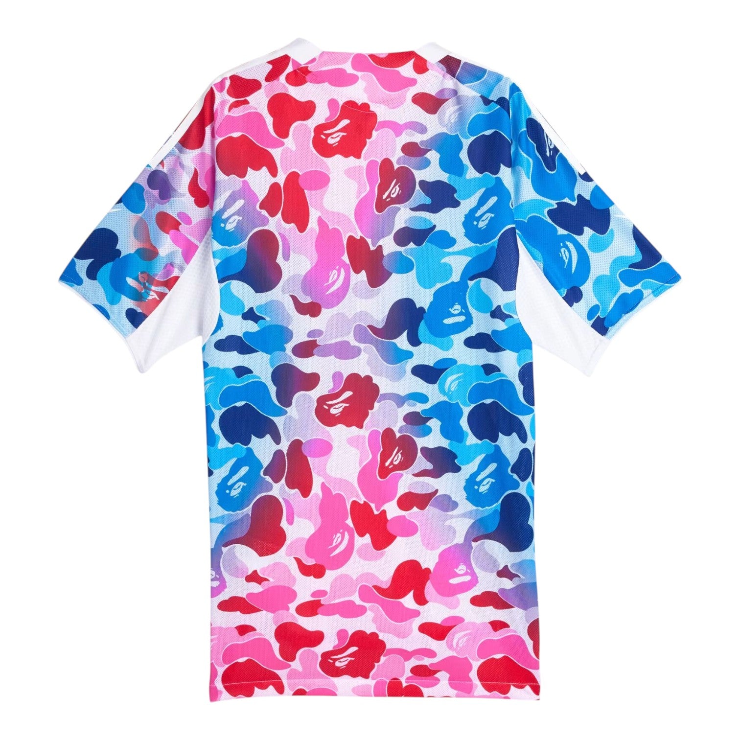 Футболка Adidas x BAPE FB Slim-Fit 'Shock Blue Pink' — фото 2