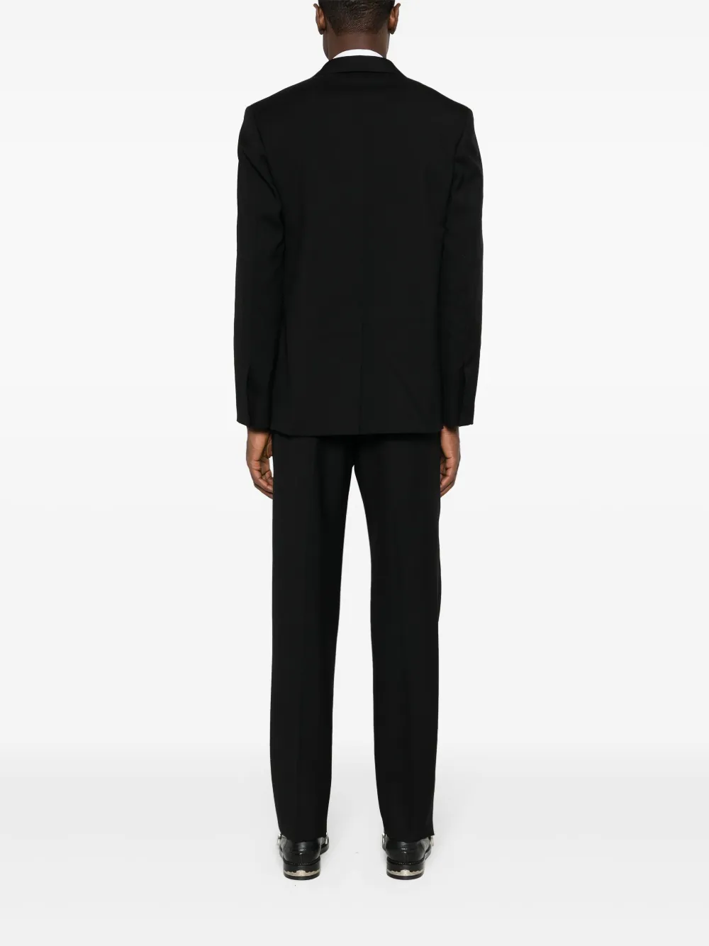 Шерстяной костюм с однобортным пиджаком JIL SANDER, черный — фото 4