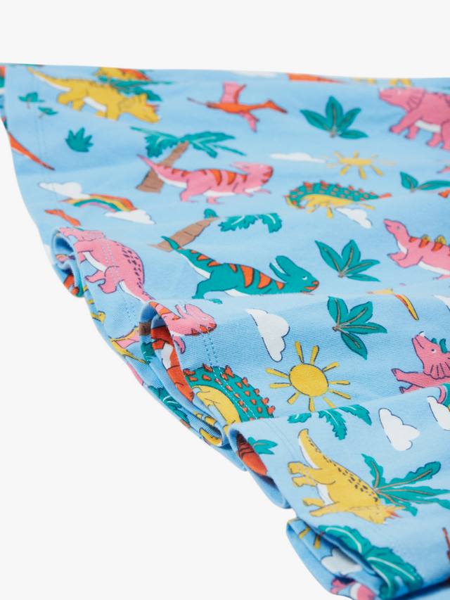 Детское платье-трапеция с динозаврами из органического хлопка Sunshine Frugi, Blue — фото 4