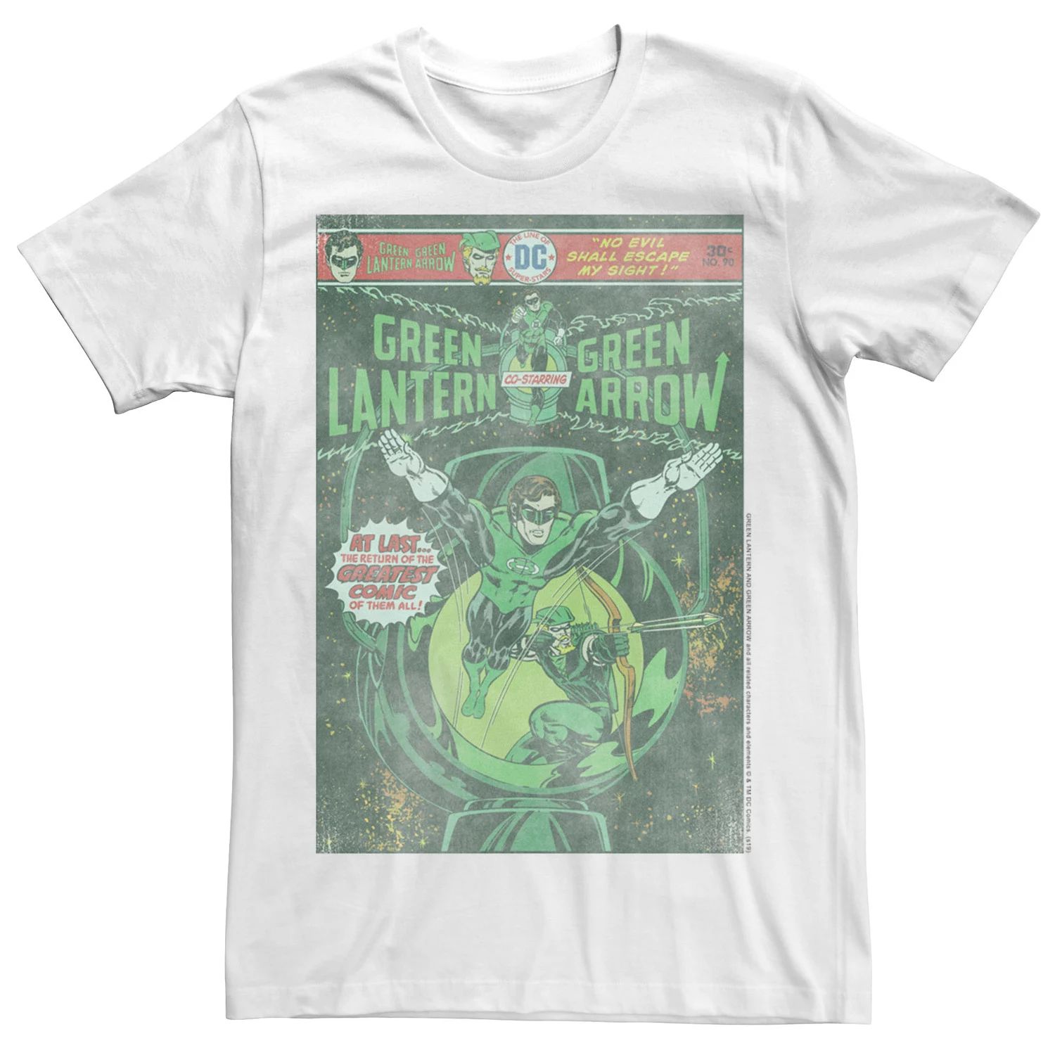 

Мужская футболка с обложкой комиксов Marvel Green Lantern и Green Arrow с графическим рисунком Licensed Character