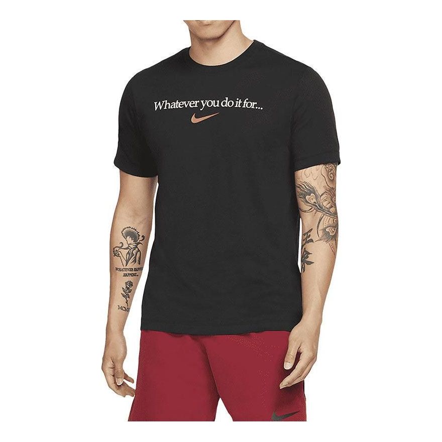 

Футболка Nike Logo Printing Solid Color Training Short Sleeve Black DJ6232-010