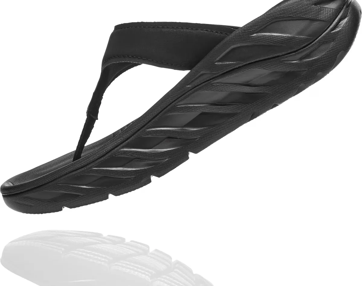 ORA RECOVERY FLIP Hoka Женские сандалии для бега, чёрный — фото 4
