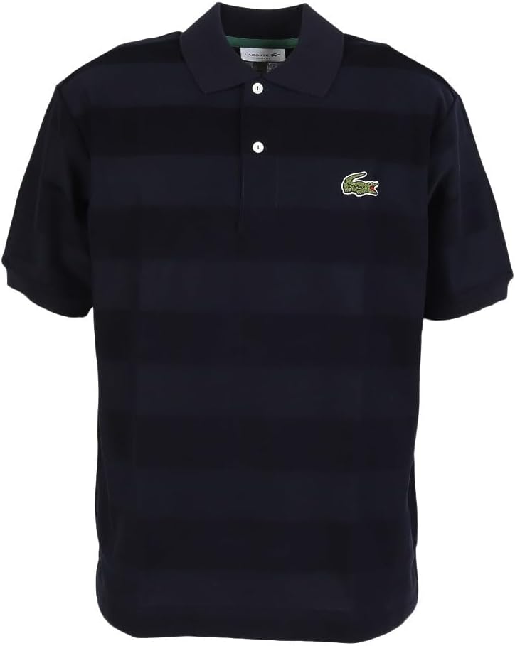 

Мужская поло-рубашка Lacoste (официальная) из ткани в полоску, темно-синий