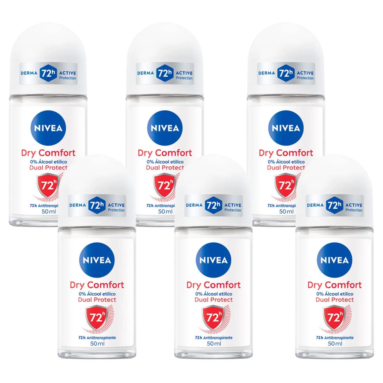 Шариковый дезодорант-антиперспирант Dry Comfort от Nivea, 6 x 50 мл Nivea