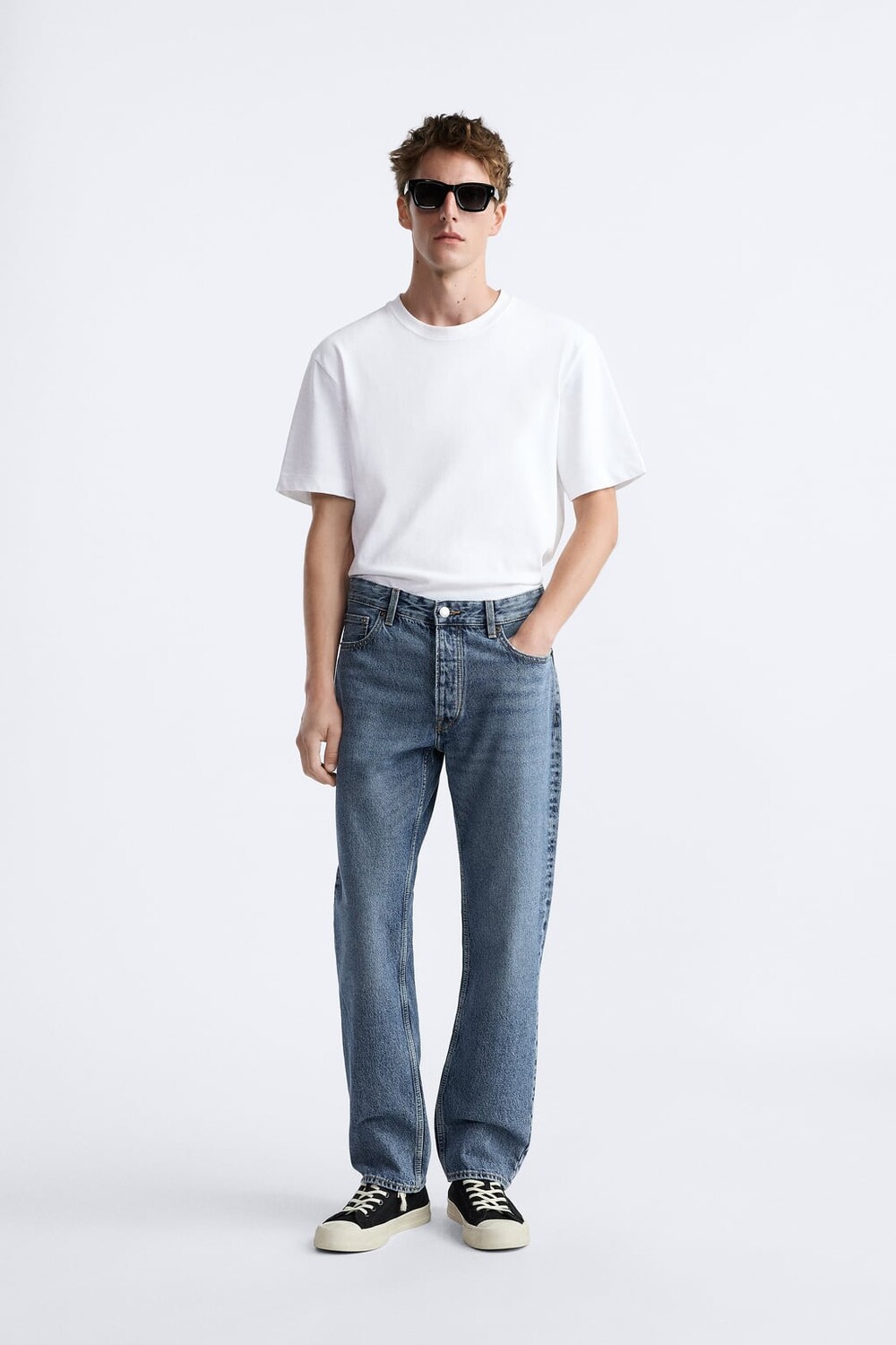 

Джинсы прямого кроя 1995 года ZARA, синий