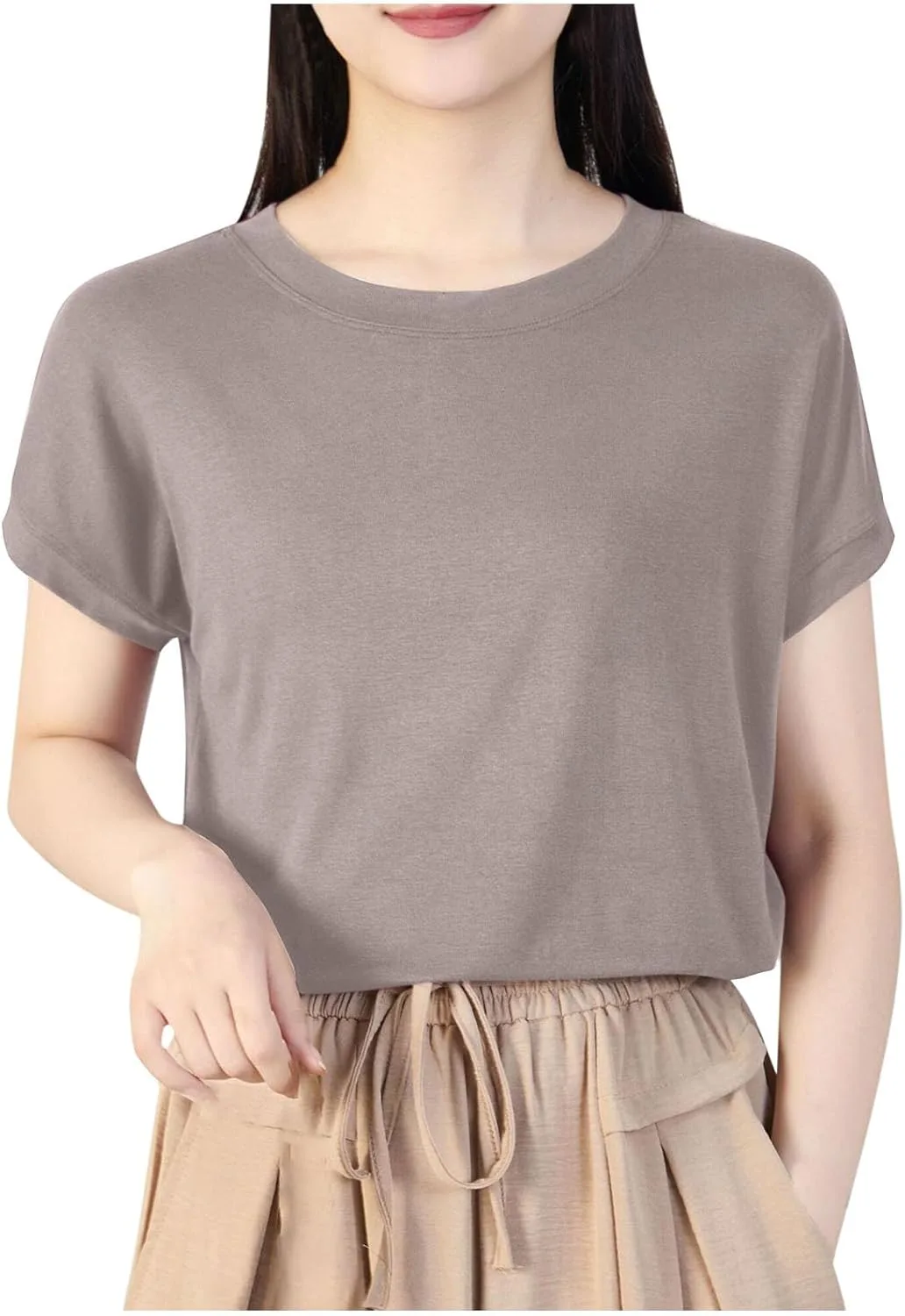 

Женская футболка с коротким рукавом, свободная и удобная