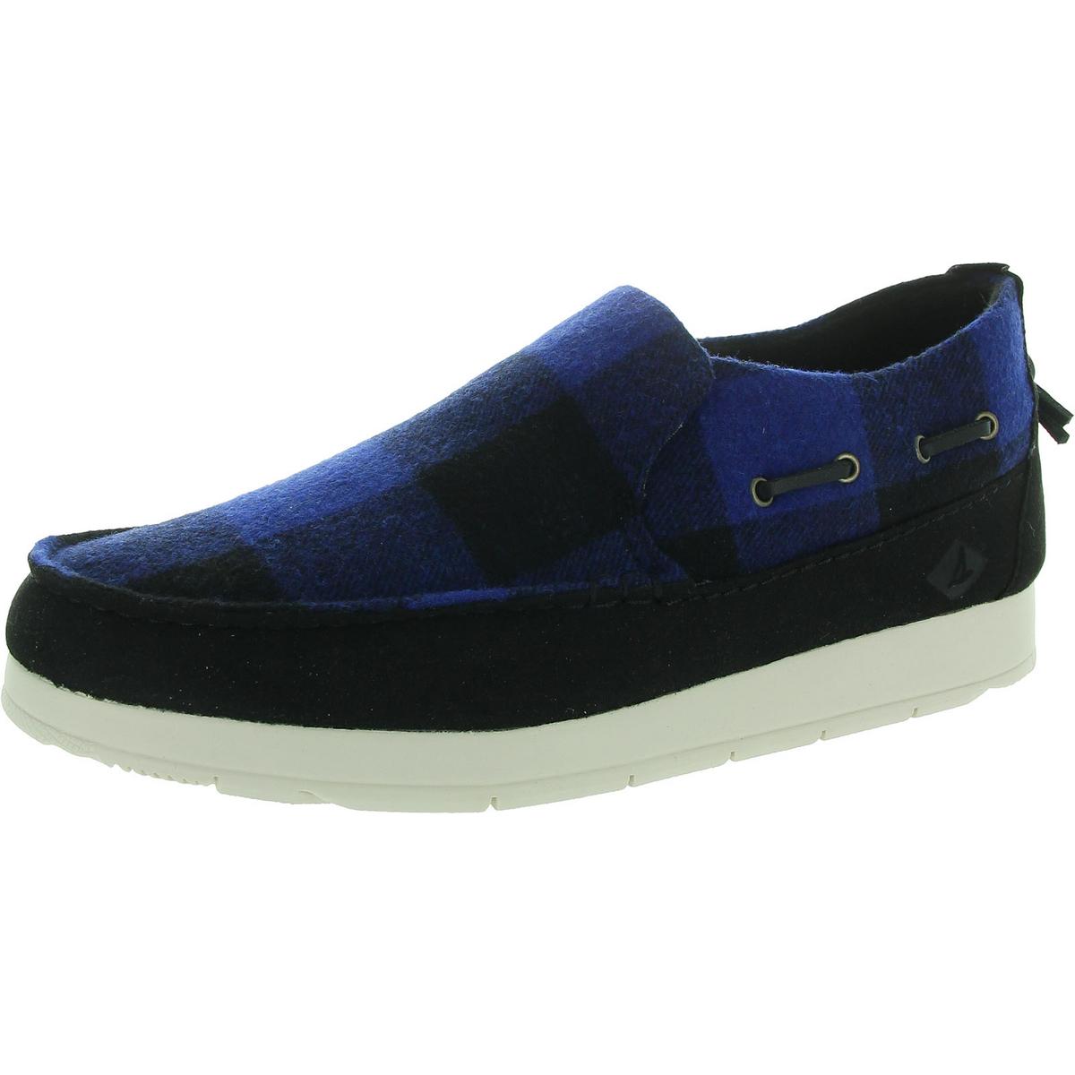 

Moc-Sider Buffalo Мужские клетчатые шерстяные туфли без застежек Sperry, цвет check blue