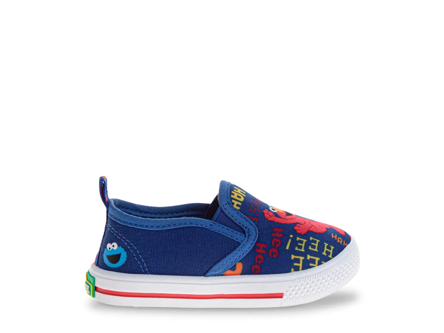 Слипоны Sesame Street Elmo and Cookie Monster Slip-On Sneaker - Kids', темно-синий — фото 2