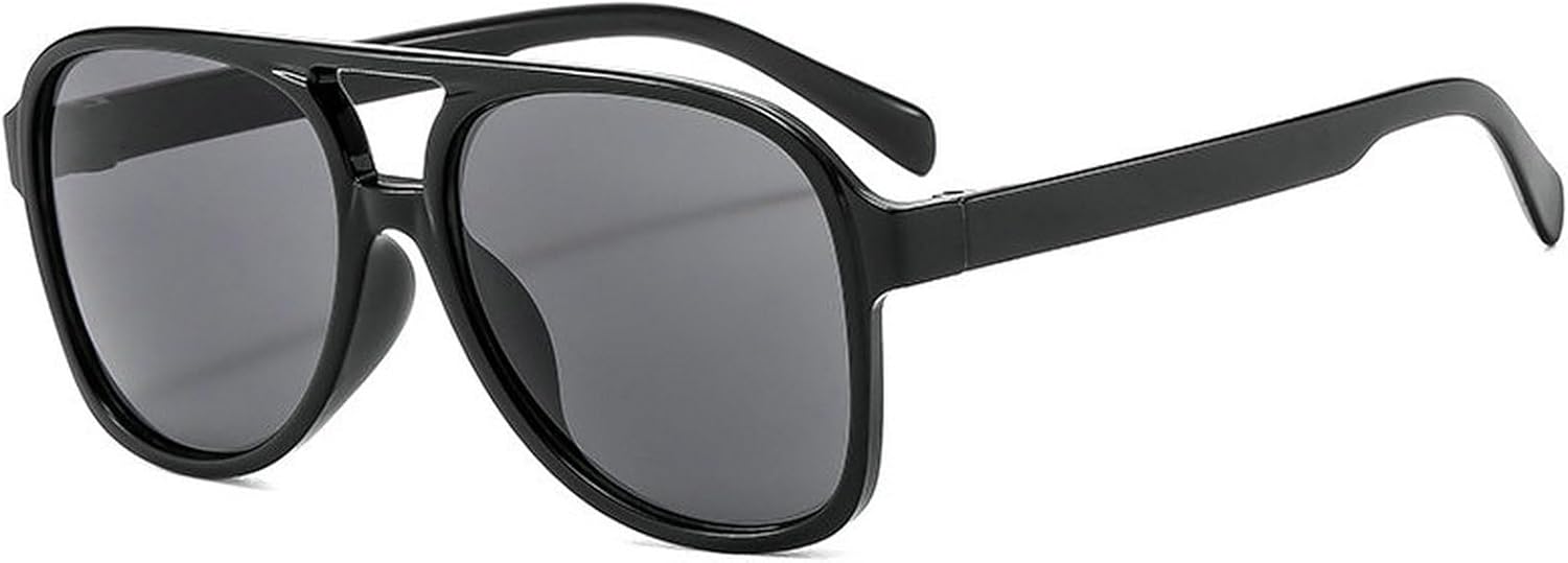 

Солнцезащитные очки COTIA квадратной формы для женщин и мужчин, винтажные, с двойной перемычкой, в стиле «пилот», классические, для активного отдыха и повседневной носки, Black