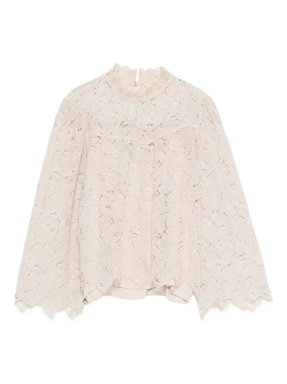

Блузка с кружевной отделкой Suncoo, нейтральный