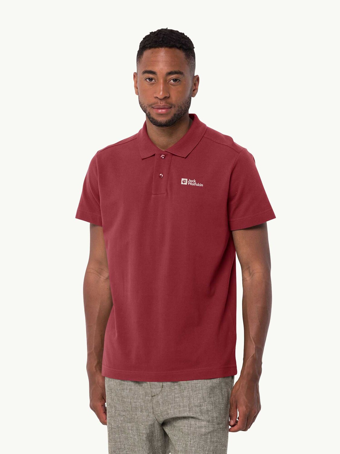 

Футболка Jack Wolfskin ESSENTIAL POLO M, красный