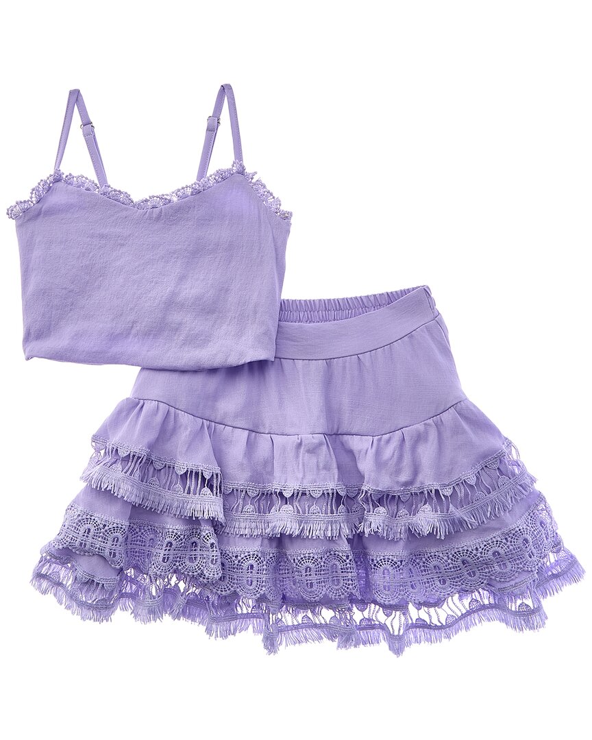 

Комплект с юбкой Little Peixoto Adina, фиолетовый