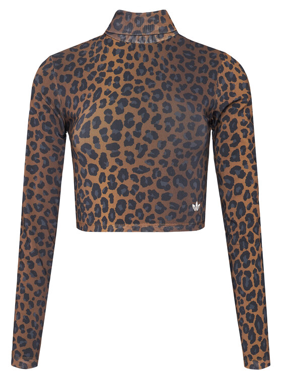 

Блузка slim fit Leopard JW2772 Adidas, коричневый