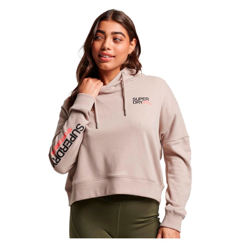 

Худи Superdry Sportswear Logo Boxy, бежевый