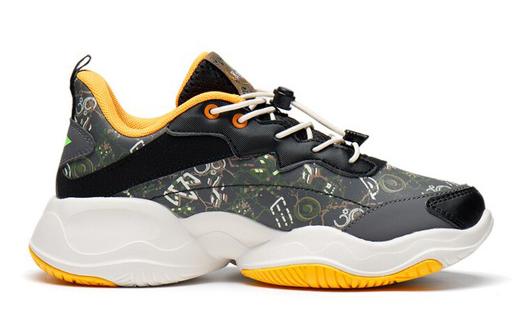 Кроссовки LINING YOUNG Kids Lifestyle Shoes GS Low-top Black/haze Gray Camouflage — фото 2