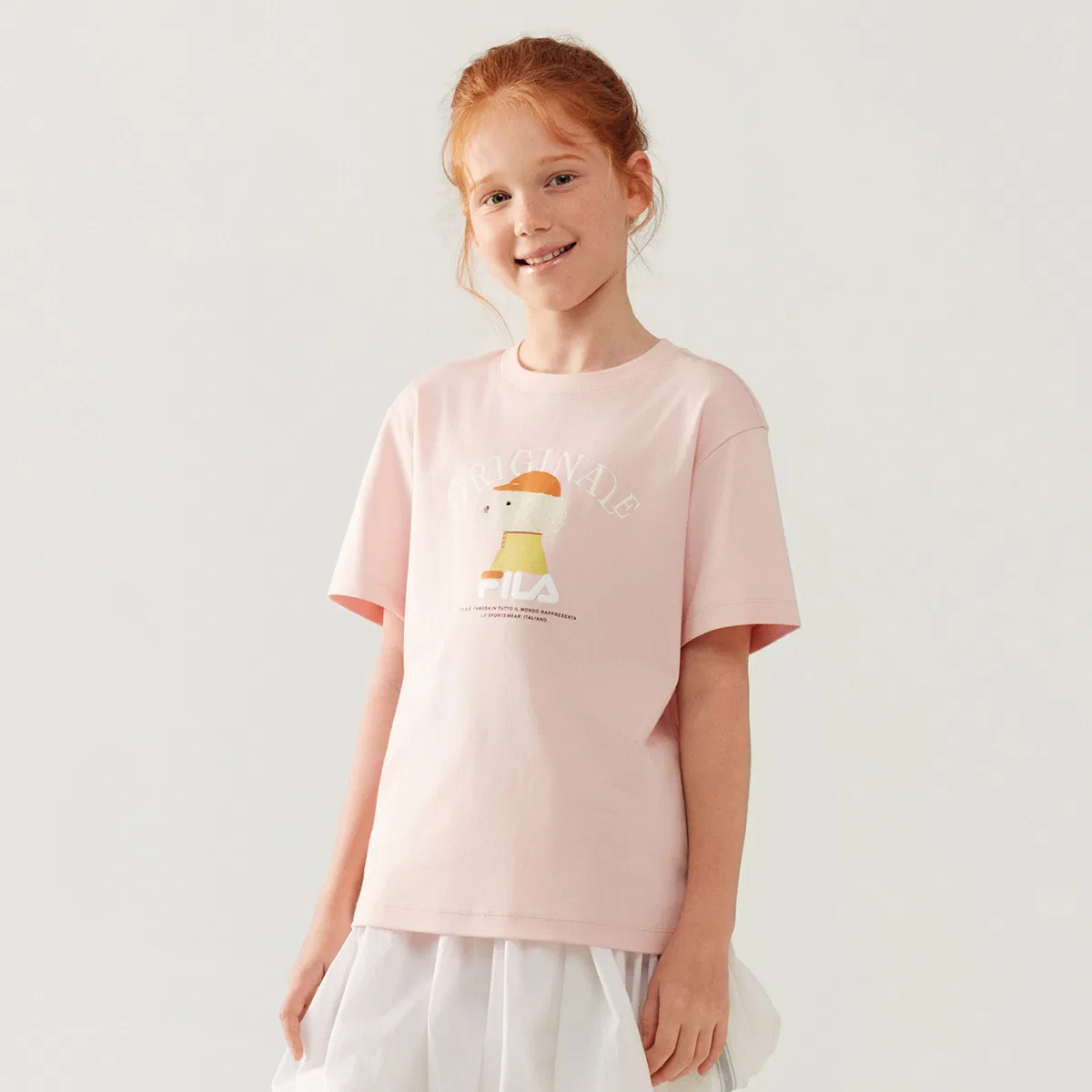 Футболка Orange Gray Pink Kids' FILA KIDS — фото 4