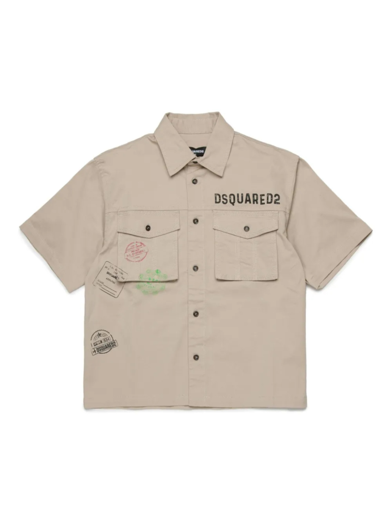 

Рубашка с логотипом DSQUARED2 KIDS, коричневый