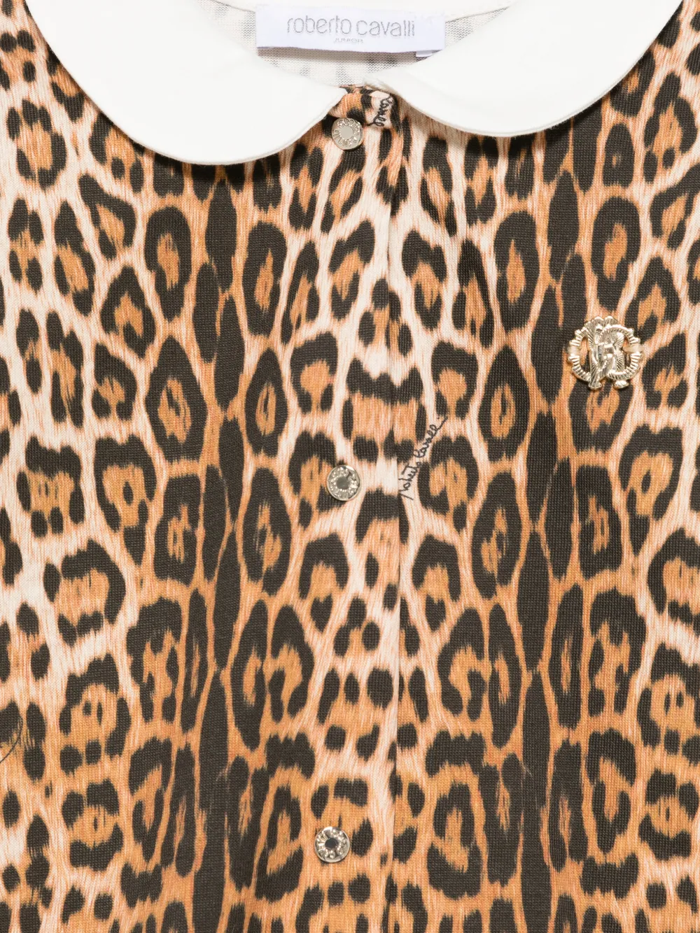 Комплект боди с леопардовым принтом Roberto Cavalli Junior, коричневый — фото 3