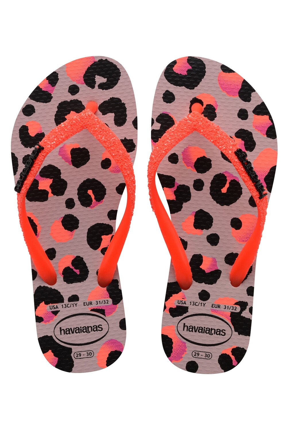 

Детские узкие сандалии Kids с блестками Havaianas, розовый