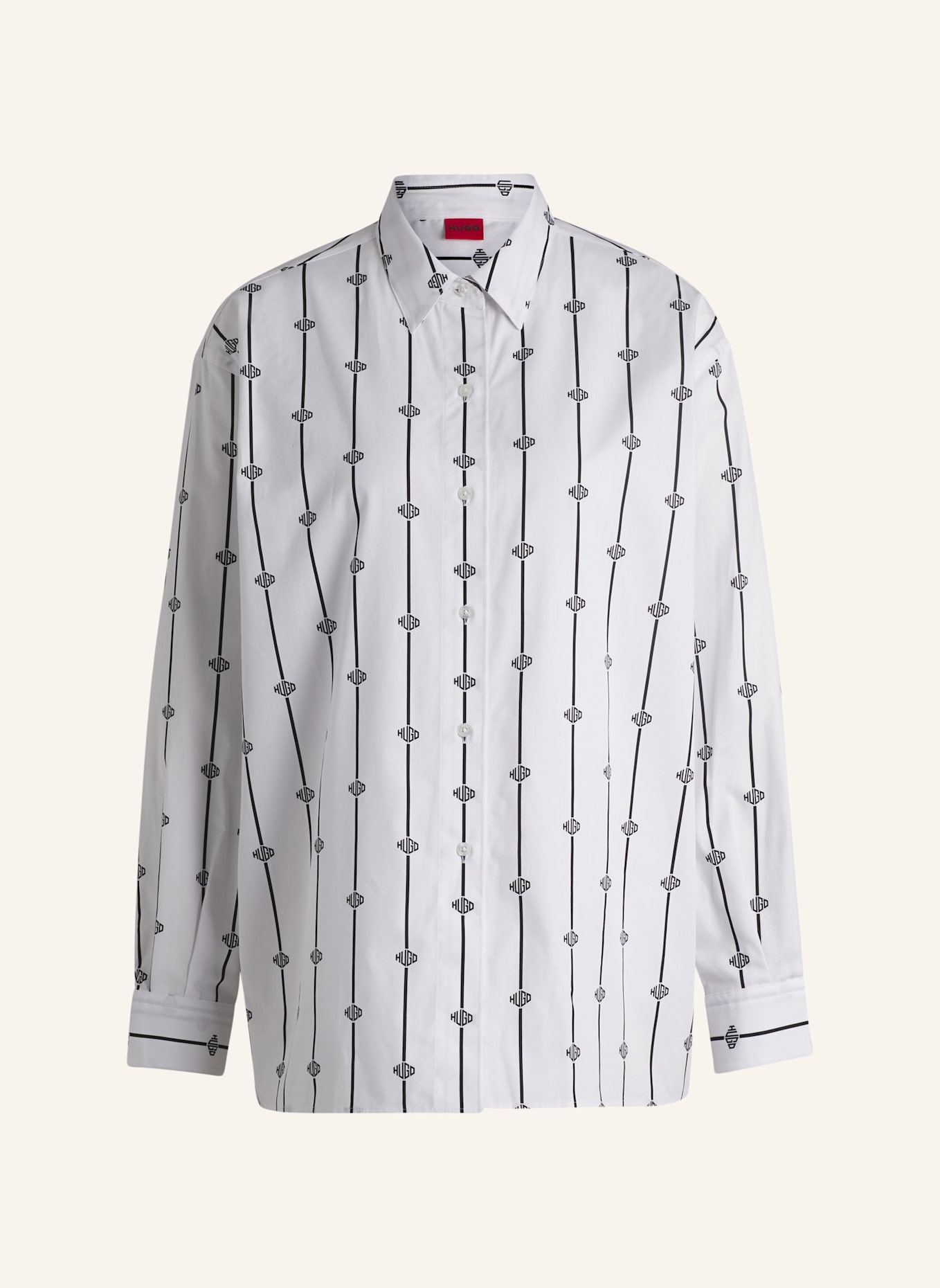

Деловая блузка eskil oversize fit Hugo, черный