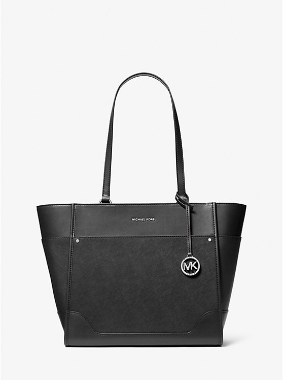 

Большая кожаная сумка-тоут Harrison Michael Kors, черный