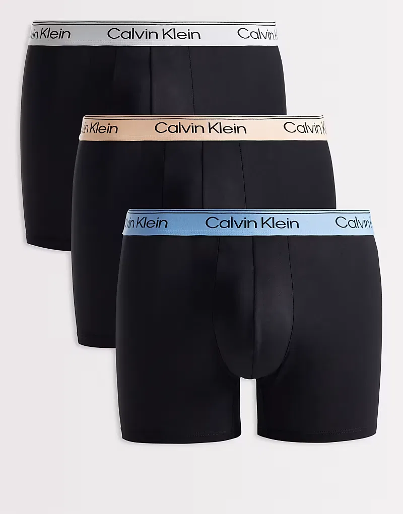 Комплект из 3 боксеров Calvin Klein Microfibre Stretch, черный