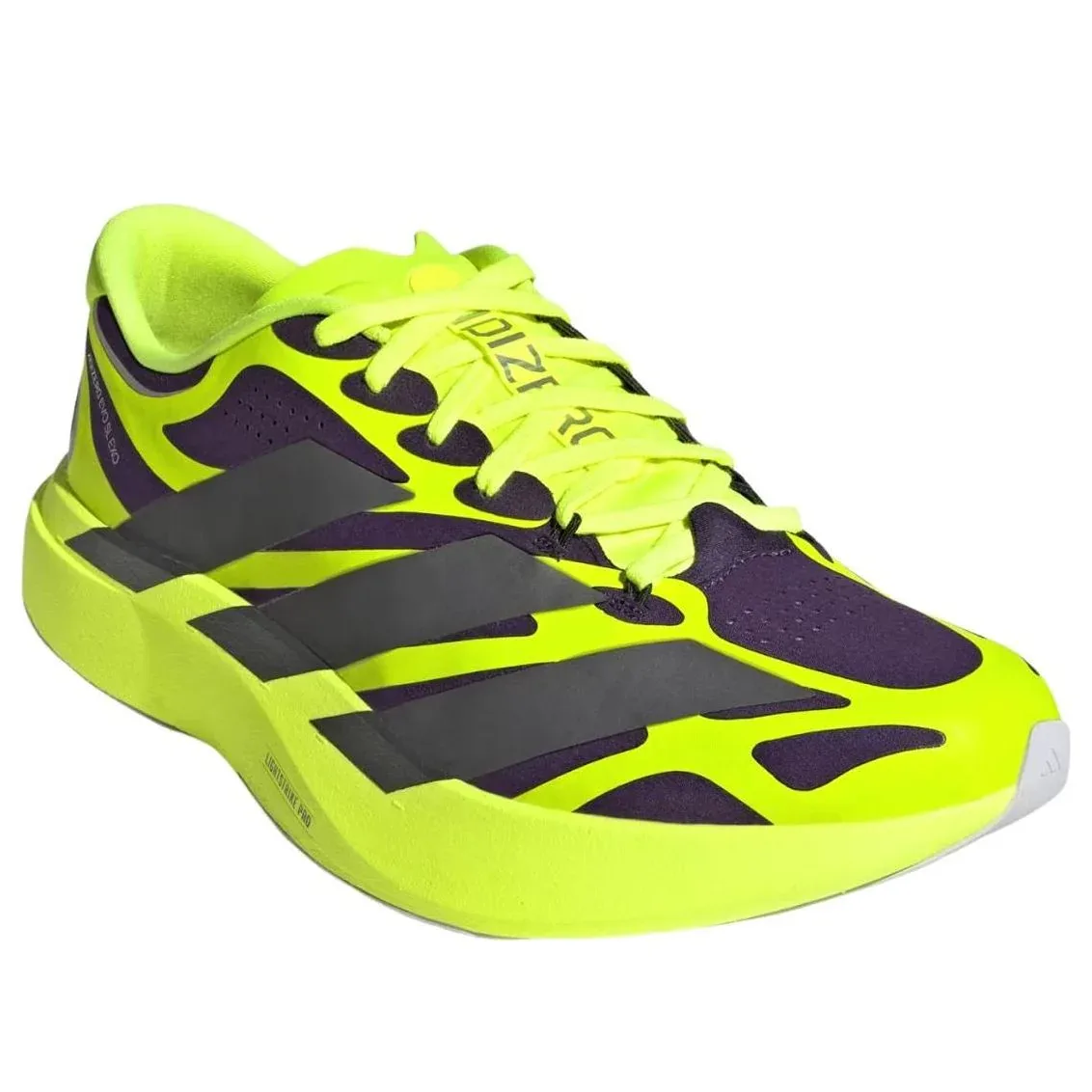 Кроссовки Adidas Adizero Evo SL EXO 'Aurora Plum Solar Yellow', зеленый — фото 3