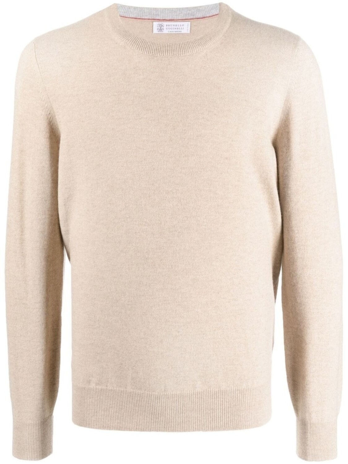

Brunello Cucinelli кашемировый джемпер с круглым вырезом, нейтральный цвет