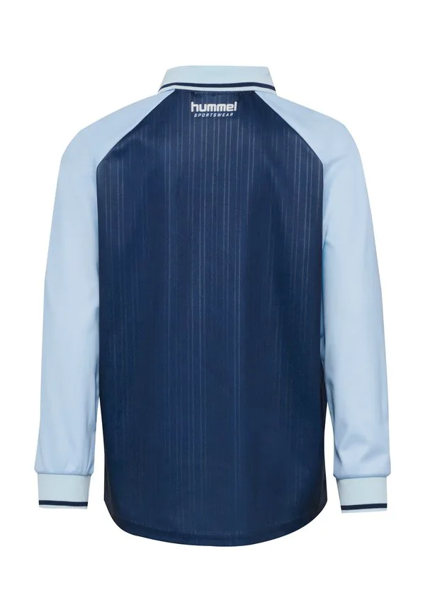 Футбольная поло-рубашка hmljr в свободную полоску Hummel, Dress Blues — фото 2