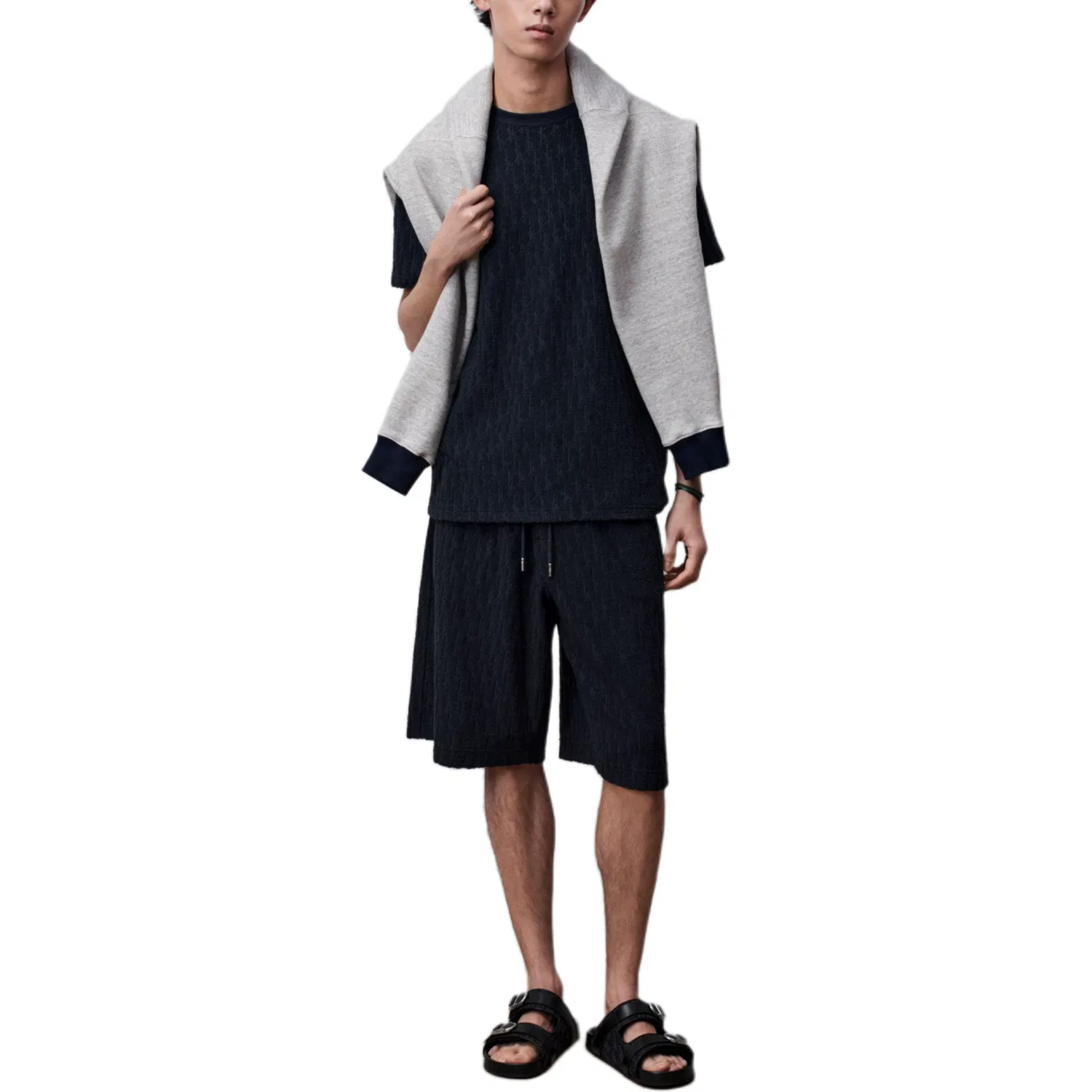 Футболка DIOR Oblique коллекция FW26, мужская, синяя — фото 4