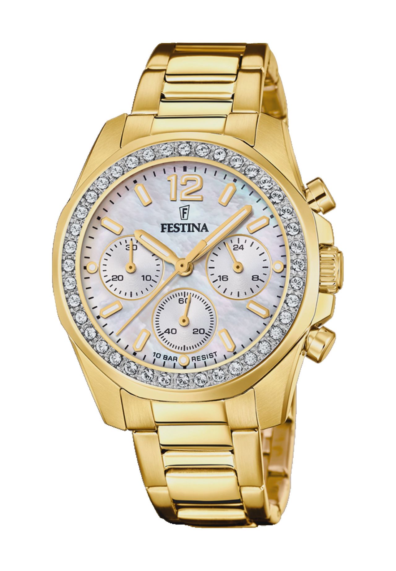 

Женский хронограф FESTINA, золото