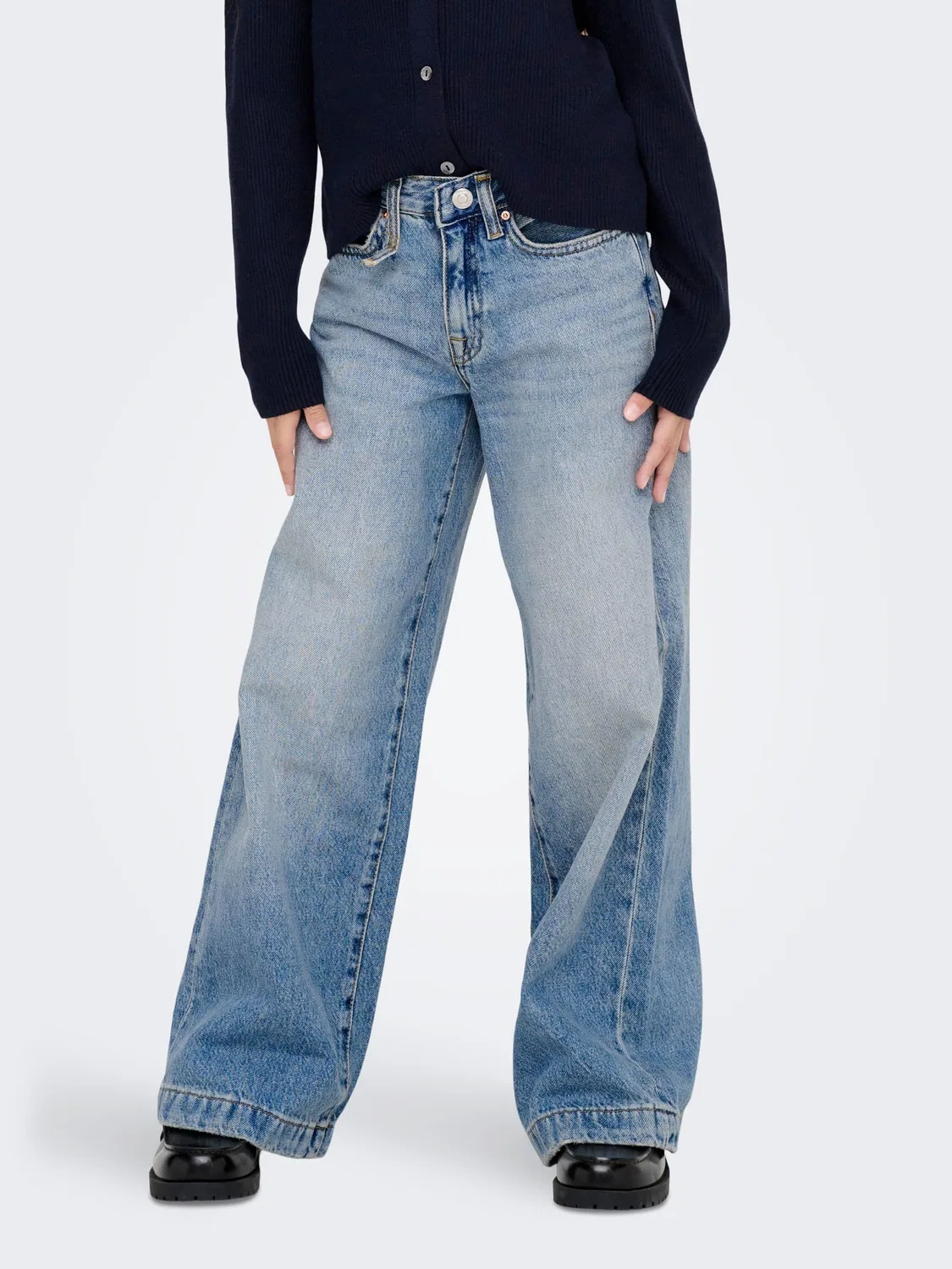 Джинсы с широкими штанинами KIDS ONLY, medium blue denim — фото 3