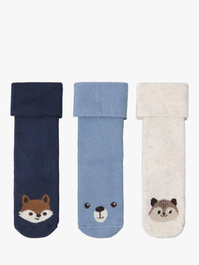 

Детские носки из хлопковой смеси с животными Lindex, Pack of 3, Light Dusty Blue