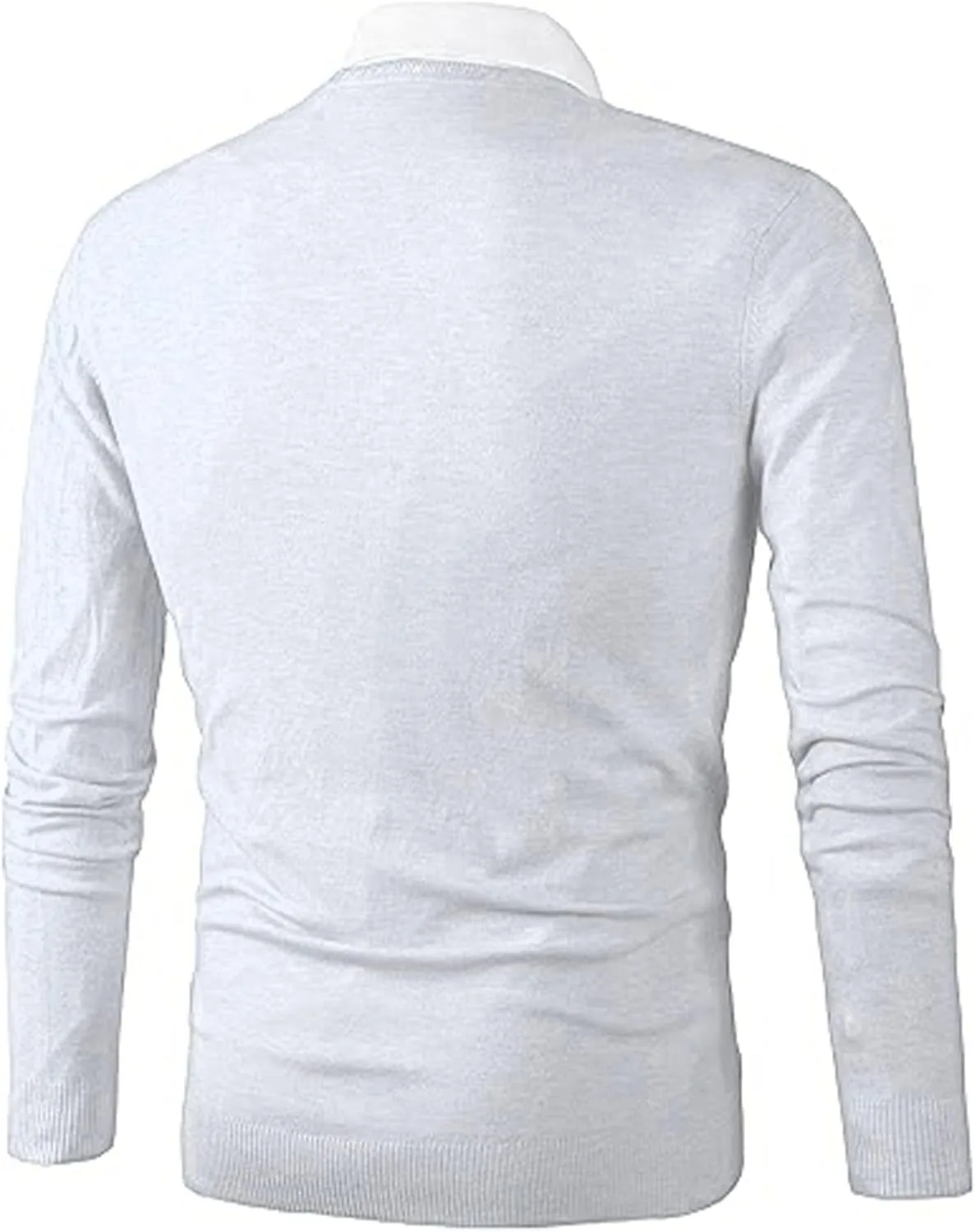 Мужской свитер V-образного выреза Slim Fit — фото 4